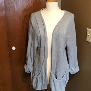 Grey cardigan sweater